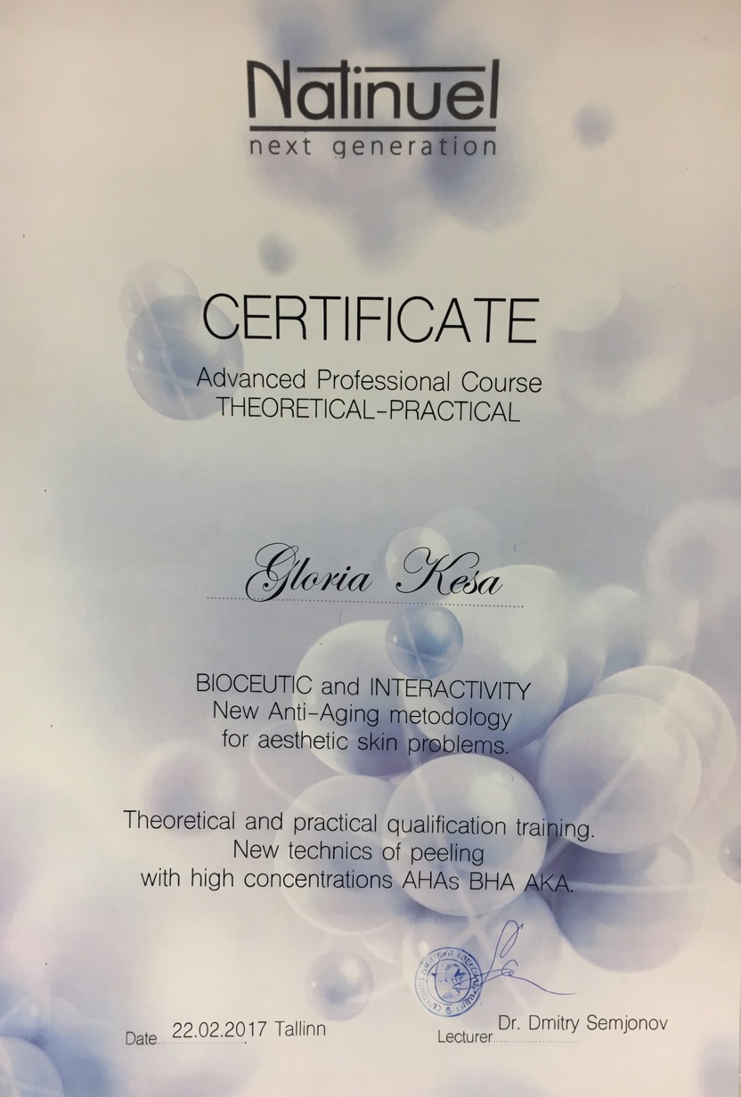 Natinuel Professional Certification - Gloria Kesa
