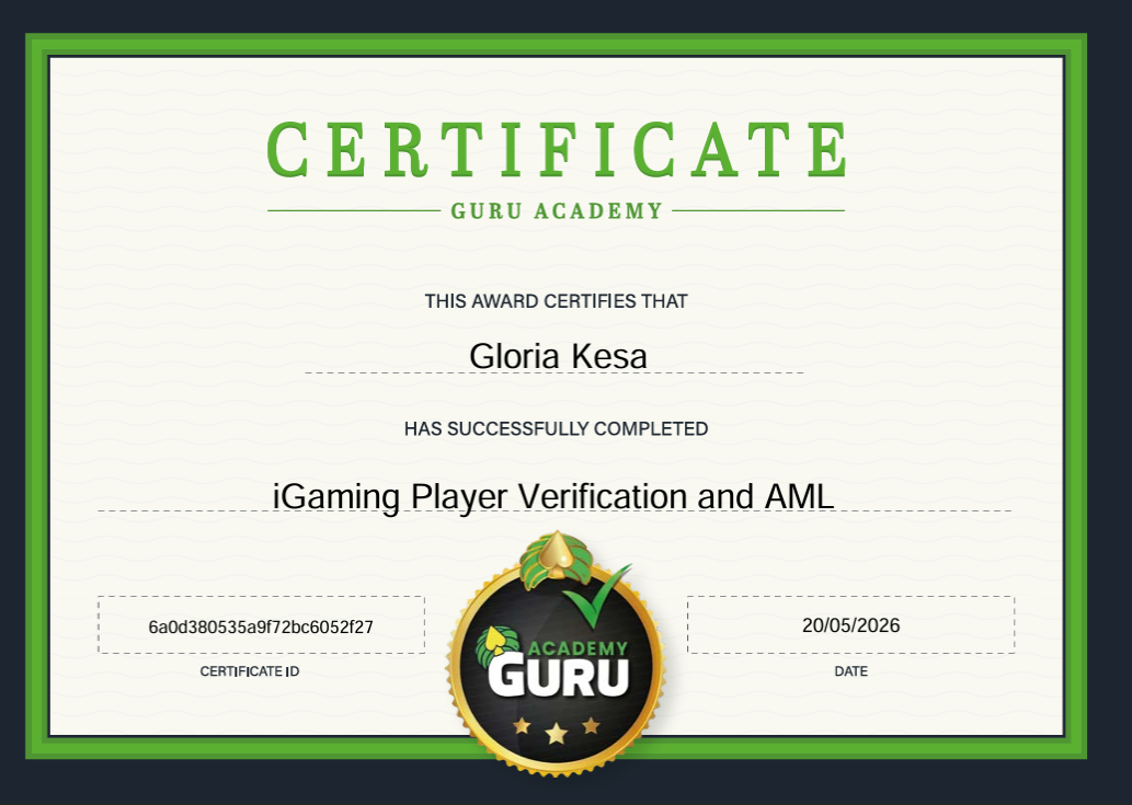 iGaming Player Verification and AML - Gloria Kesa